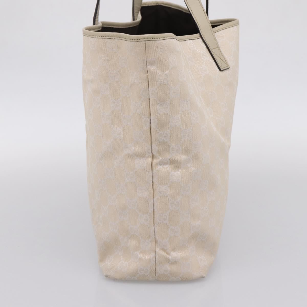 Gucci Open Tote GG Canvas and Leather, Beige, Canvas, Handbag