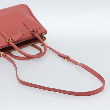 Prada Galleria Double Zip Saffiano Leather, Pink, Leather, Tote Bag
