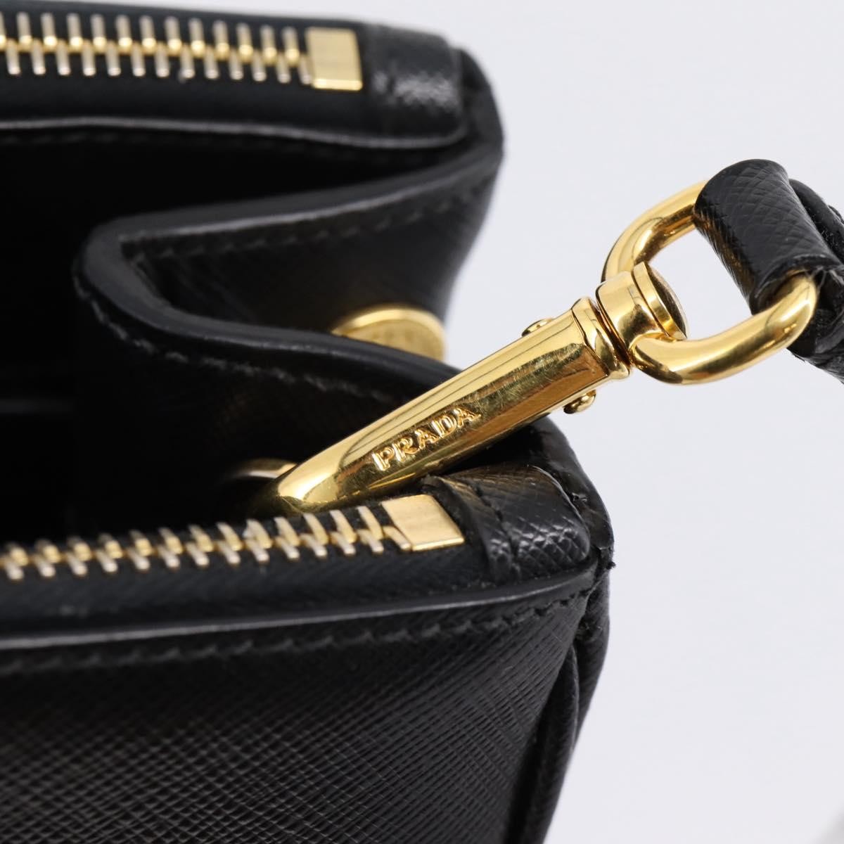 Prada Galleria Double Zip Saffiano Leather, Black, Leather, Tote Bag