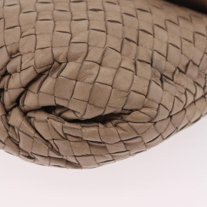 Bottega Veneta Intrecciato Shoulder Leather, Beige, Leather, Shoulder Bag