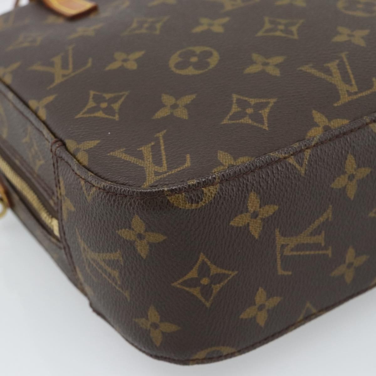 Louis Vuitton Spontini Monogram Canvas, Brown, Canvas, Handbag