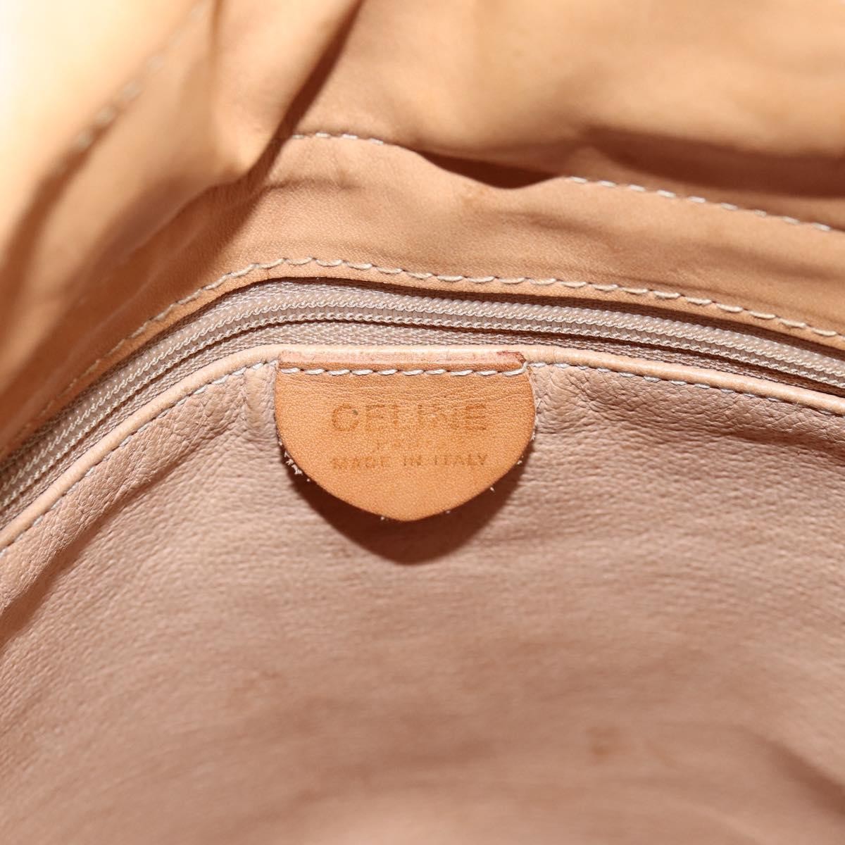 Celine Vintage Macadam Canvas and Leather, Brown, Canvas, Shoulder Bag