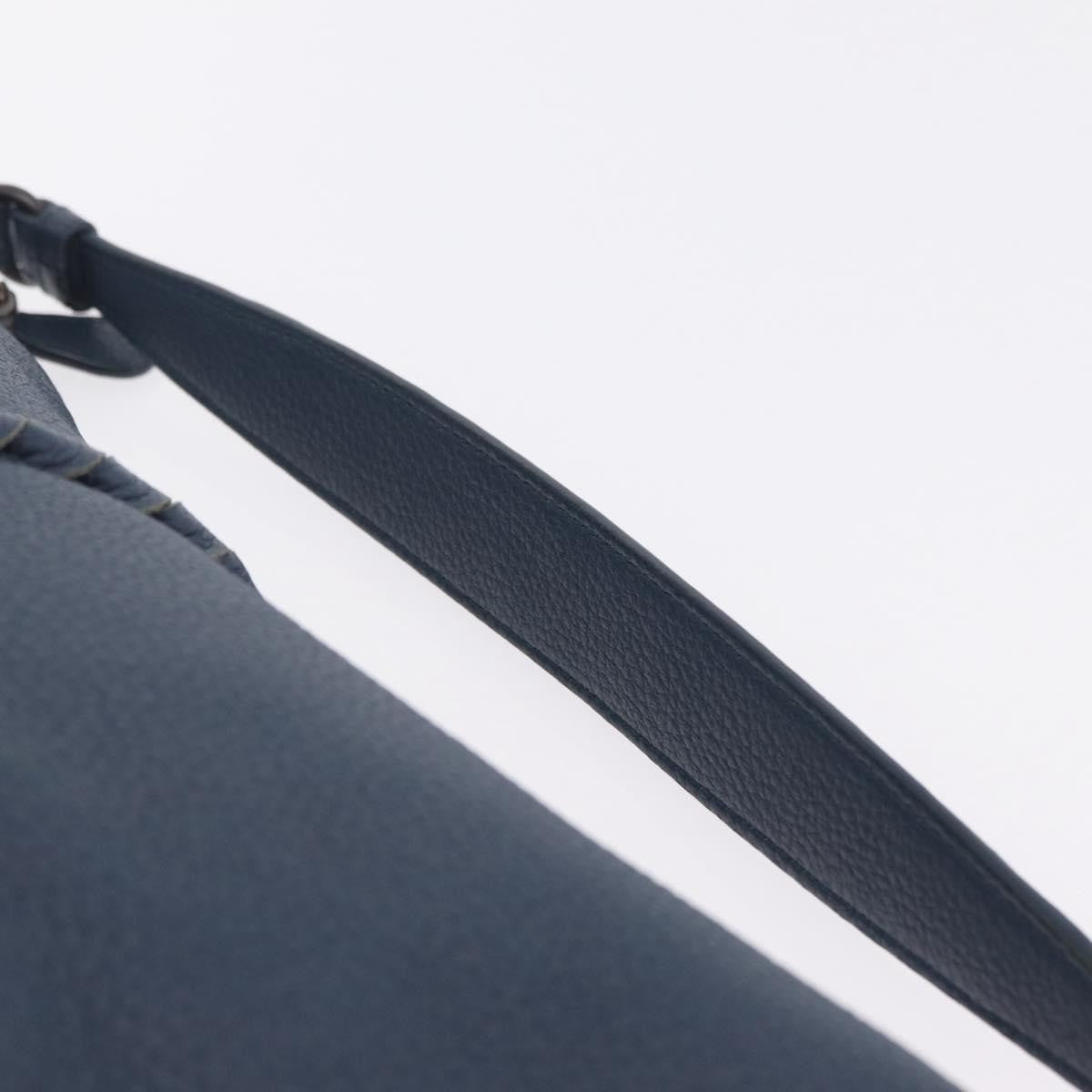Bottega Veneta Zip Hobo Cervo with Intrecciato Detail, Blue, Leather, Shoulder Bag