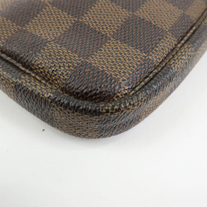 Louis Vuitton Pochette Accessoires Damier, Brown, Canvas, Clutch