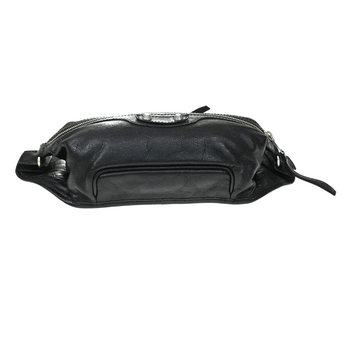 Balenciaga Neo Lift Classic Studs Waist Leather, Black, Leather, Shoulder Bag