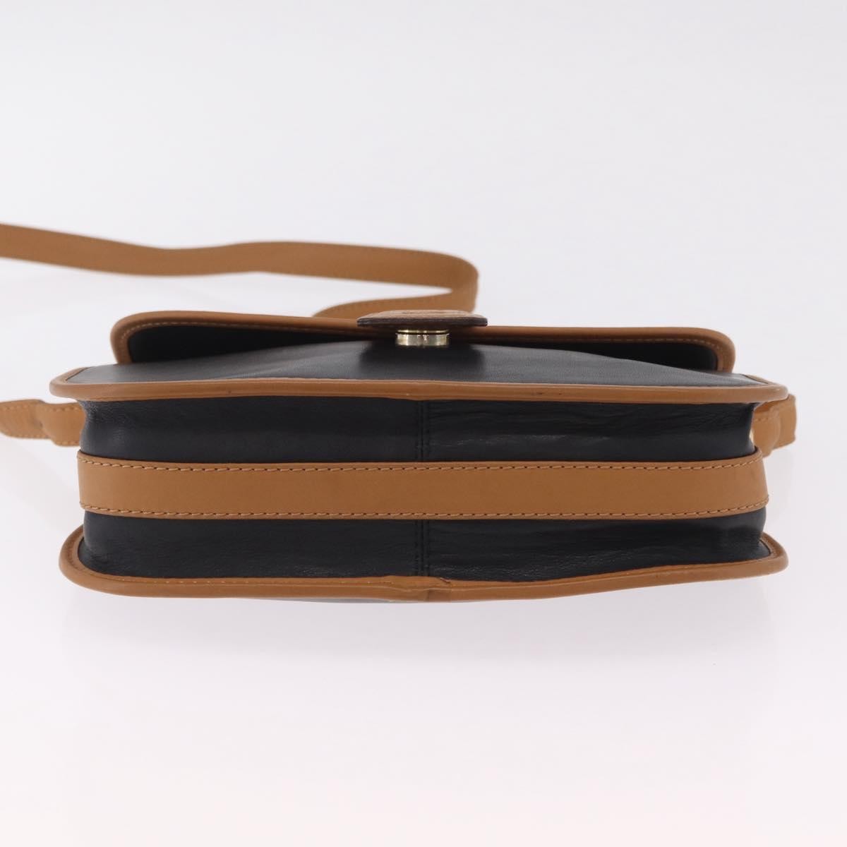 Celine Shoulder Leather, Black, Leather, Shoulder Bag