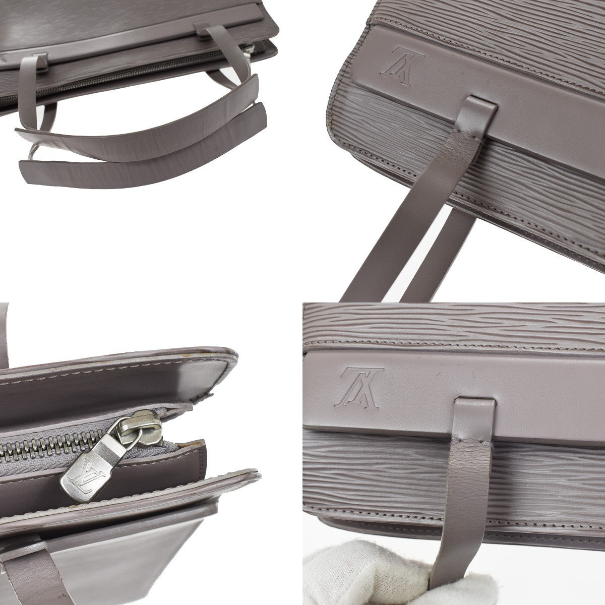 Louis Vuitton Croisette Epi Leather, Purple, Leather, Tote Bag