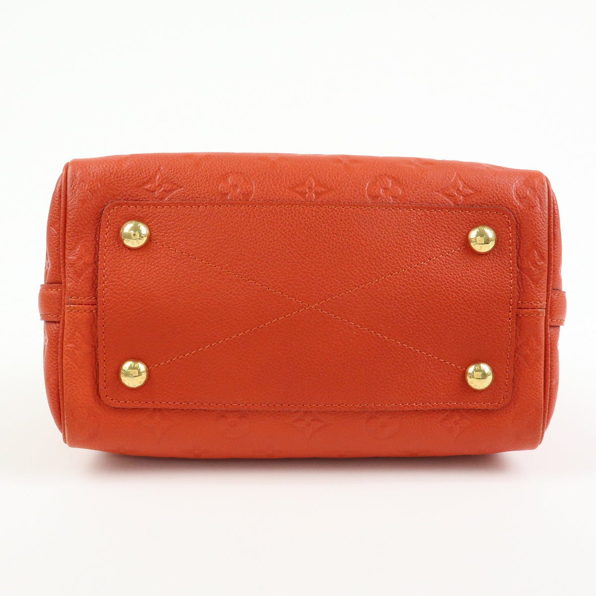 Louis Vuitton Speedy Bandouliere Monogram Empreinte Leather, Orange, Leather, Handbag