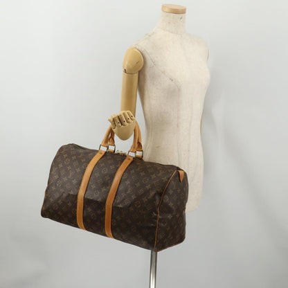 Louis Vuitton Keepall Monogram Canvas, Brown, Canvas, Travel Bag