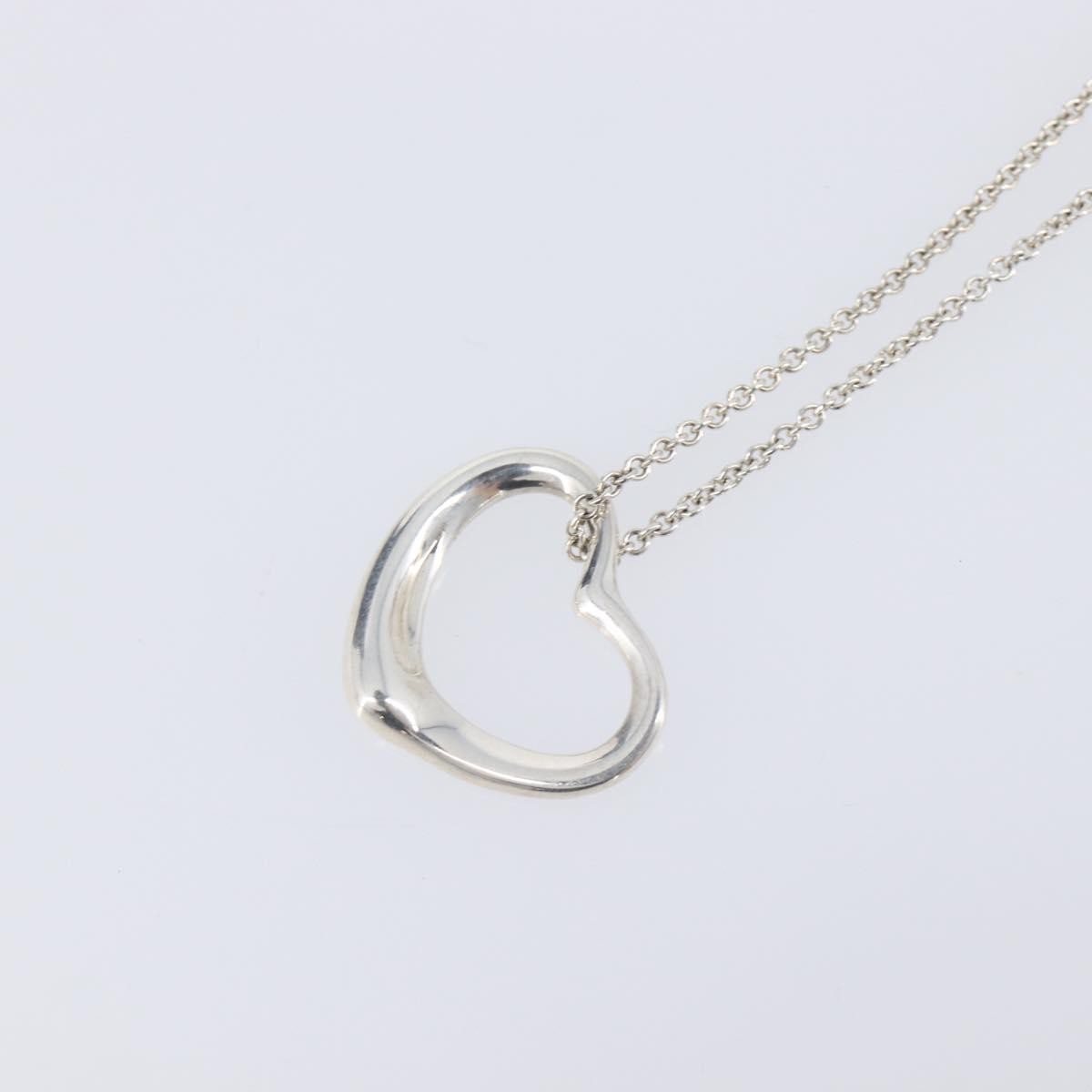 Tiffany & Co. Elsa Peretti Open Heart Pendant Sterling Silver, Silver, Silver, Necklace