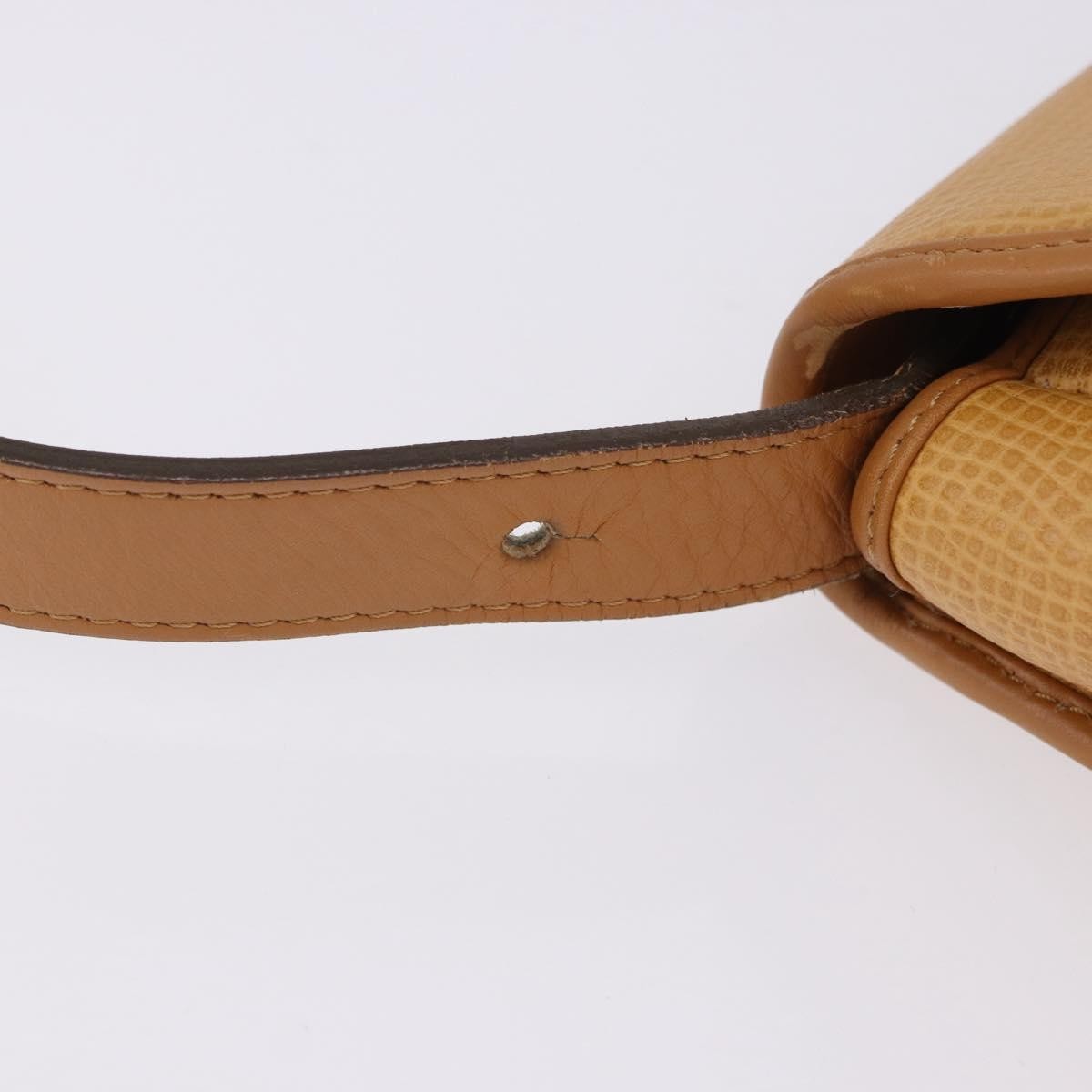 Christian Dior Vintage CD Flap Leather, Beige, Leather, Shoulder Bag