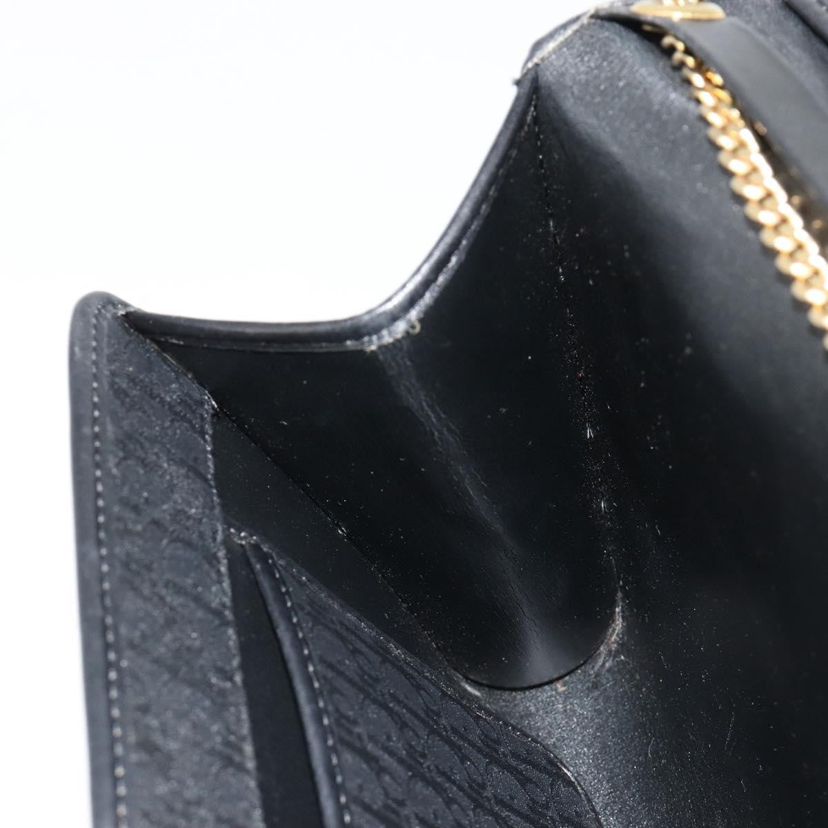 Christian Dior Vintage Trotteur Chain Canvas, Black, Canvas, Shoulder Bag