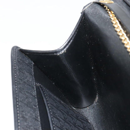 Christian Dior Vintage Trotteur Chain Canvas, Black, Canvas, Shoulder Bag