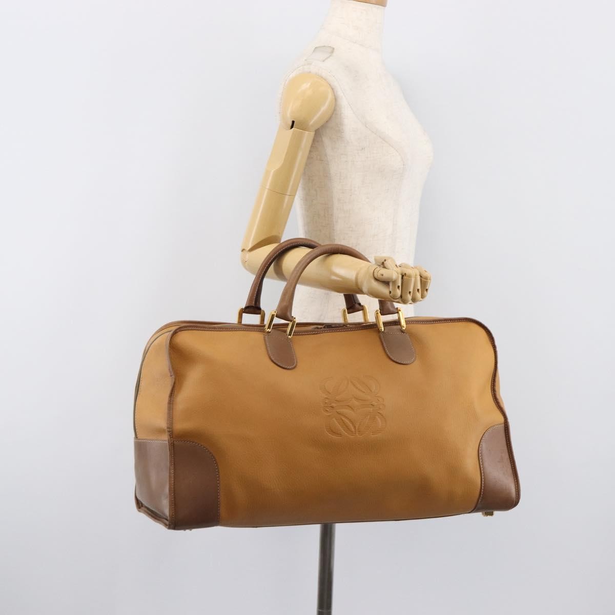 Loewe Amazona Leather, Beige, Leather, Handbag