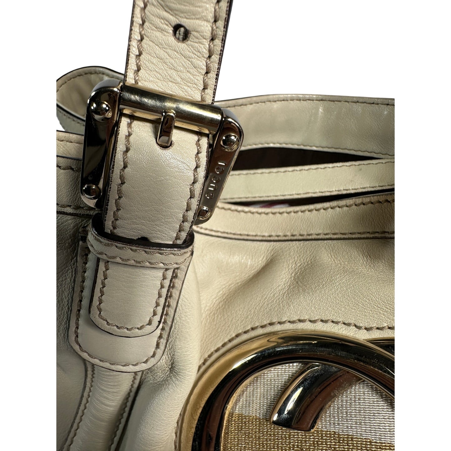 Τσάντα Tote GUCCI Britt από δέρμα μοσχαριού