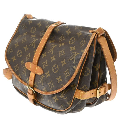 Louis Vuitton Saumur Monogram, Brown, Canvas, Shoulder Bag