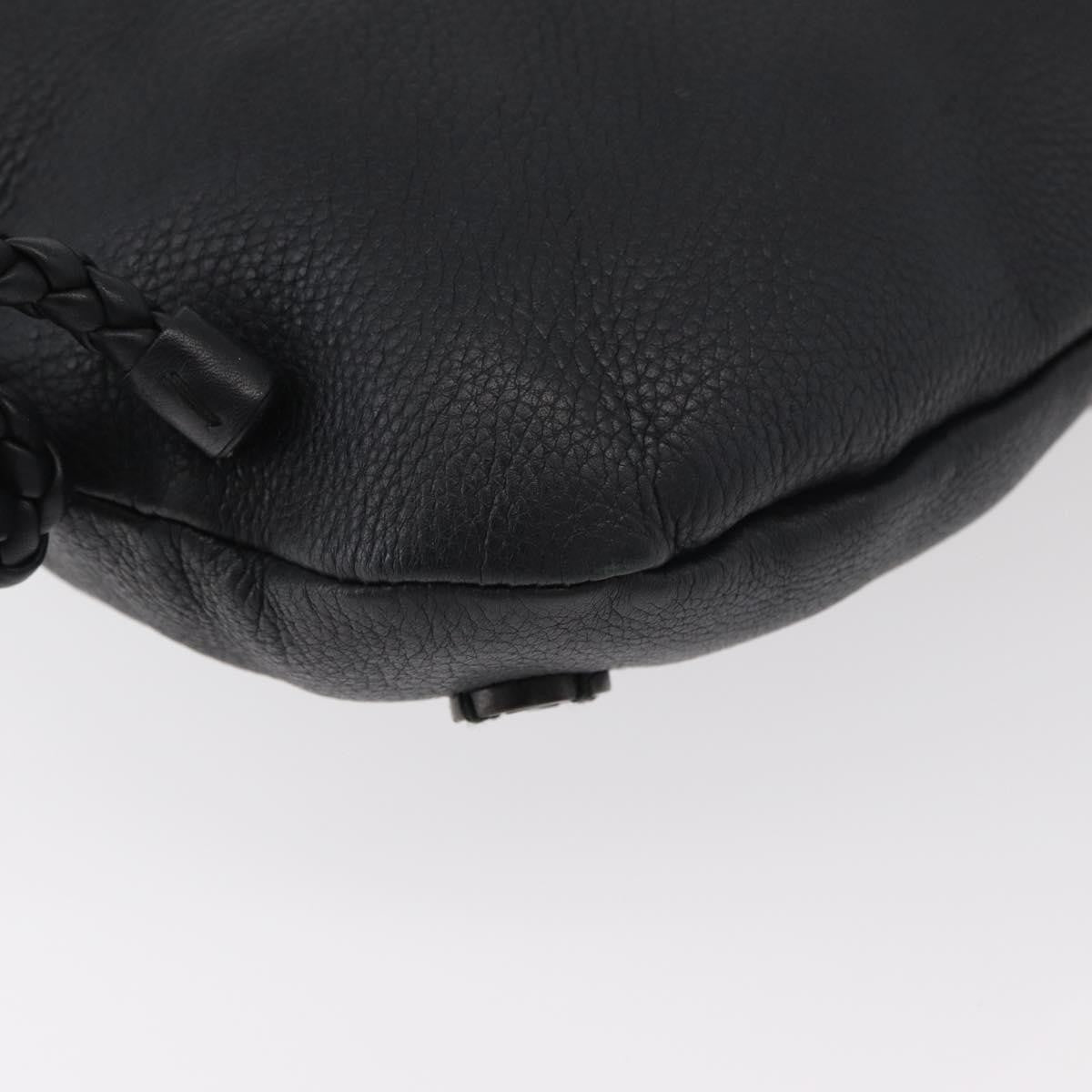 Gucci Braided Strap Zip Messenger Leather, Black, Leather, Crossbody Bag