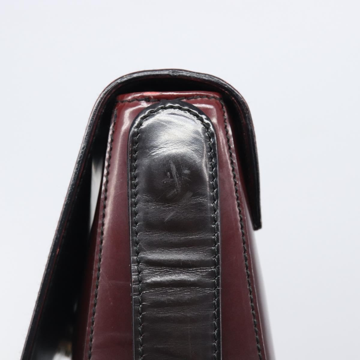 Prada Shoulder Leather, Burgundy, Patent Leather, Shoulder Bag