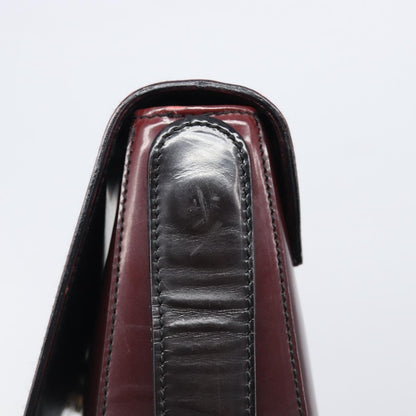 Prada Shoulder Leather, Burgundy, Patent Leather, Shoulder Bag