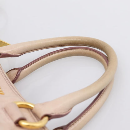 Miu Miu Vitello Lux Ring Satchel Leather, Pink, Leather, Handbag