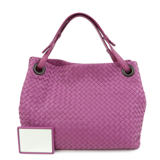 Bottega Veneta Garda Intrecciato Nappa, Purple, Leather, Handbag