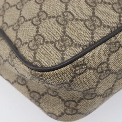 Gucci Front Zip Pocket Messenger GG Coated Canvas, Beige, Canvas, Shoulder Bag