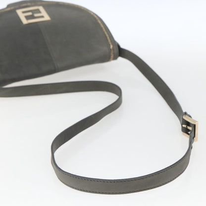 Fendi Shoulder Leather, Gray, Leather, Shoulder Bag