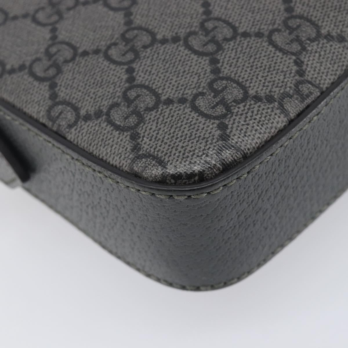 Gucci Ophidia Zip Wristlet GG Coated Canvas, Gray, Canvas, Shoulder Bag