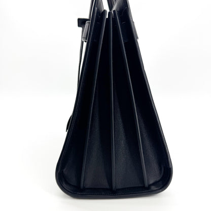 Saint Laurent Sac de Jour Leather, Navy, Leather, Handbag