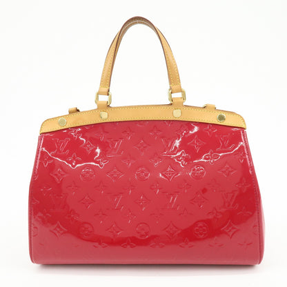 Louis Vuitton Brea Monogram Vernis, Red, Leather, Handbag