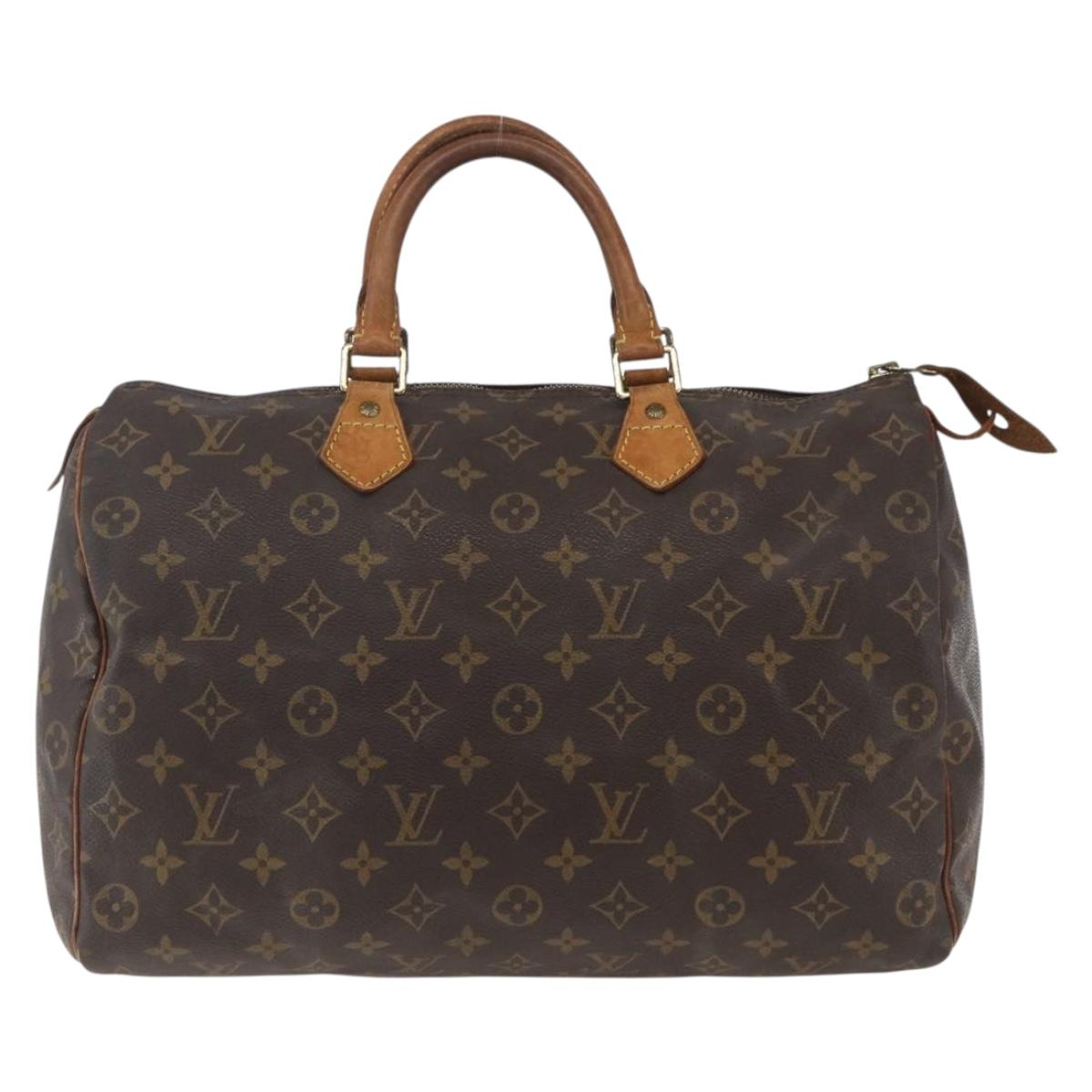 Louis Vuitton Speedy Handbag Monogram Canvas, BROWN, CANVAS, Handbag