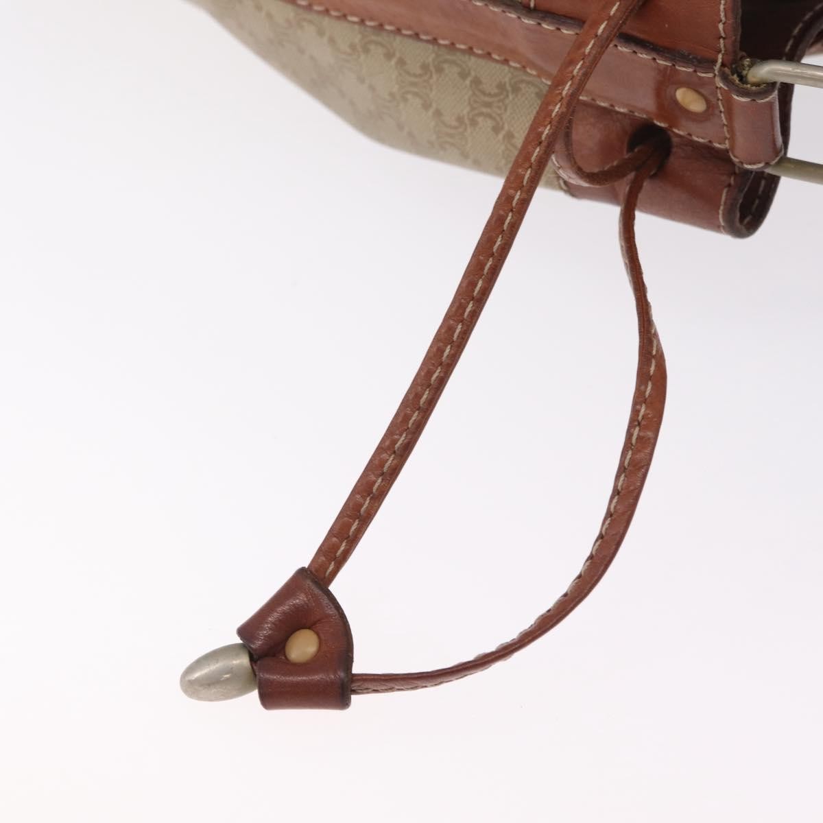 Celine Macadam Shoulder Canvas, Beige, Canvas, Crossbody Bag