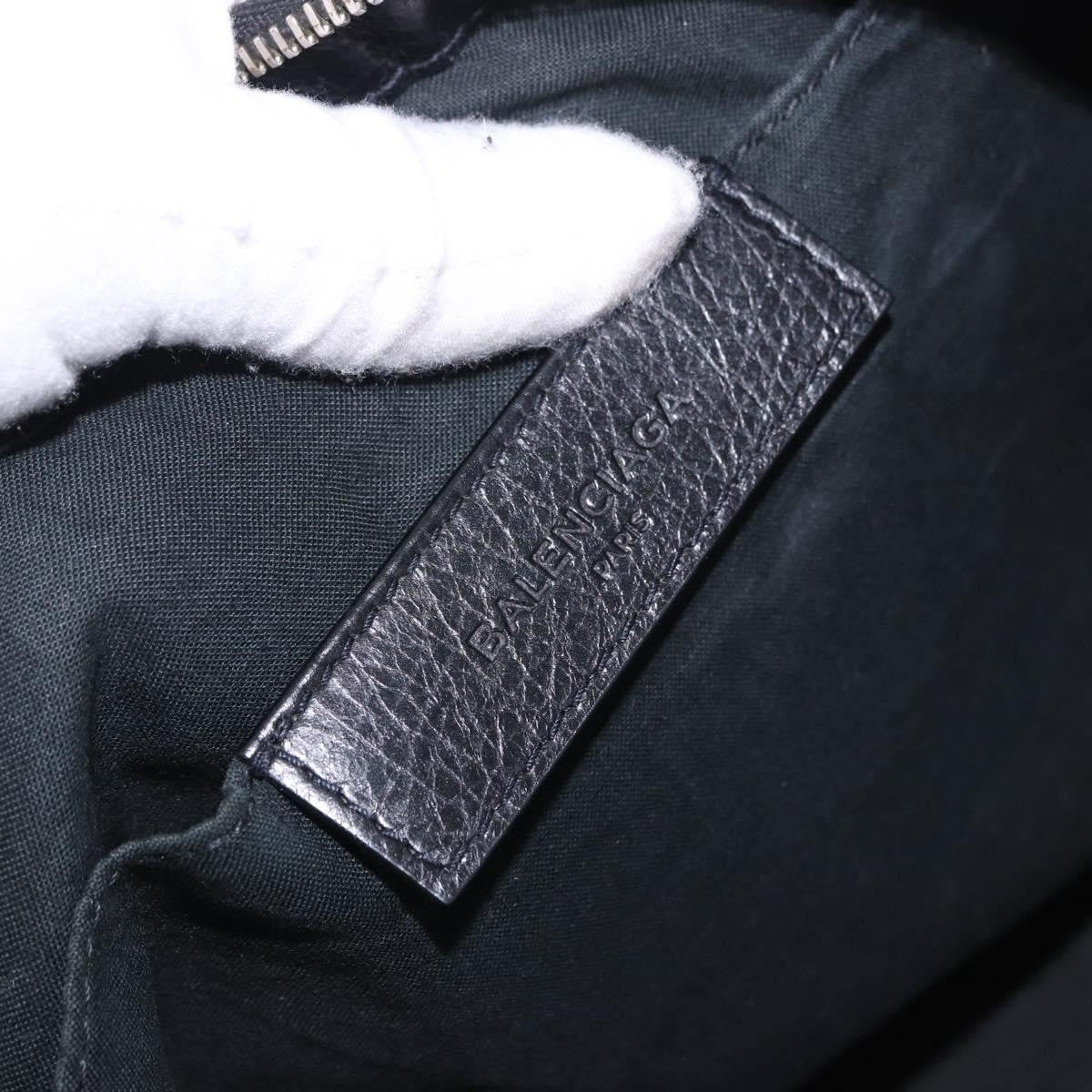 Balenciaga Classic City Clip Leather, Black, Leather, Clutch