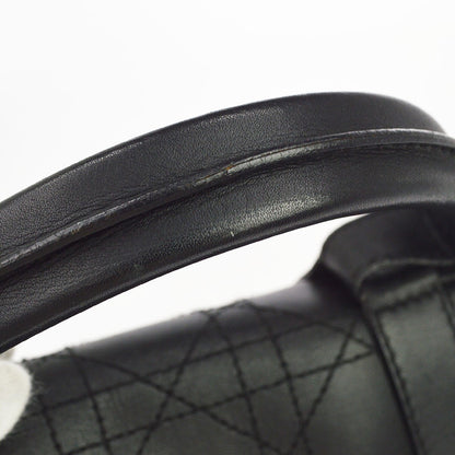 Christian Dior Cannage Leather, Black, Leather, Shoulder Bag