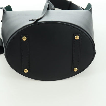 Burberry Supple Bucket Leather, Black, Leather, Handbag
