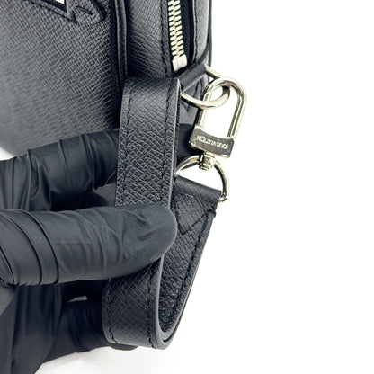 Louis Vuitton Kasai Clutch Taiga Leather, Black, Leather, Clutch