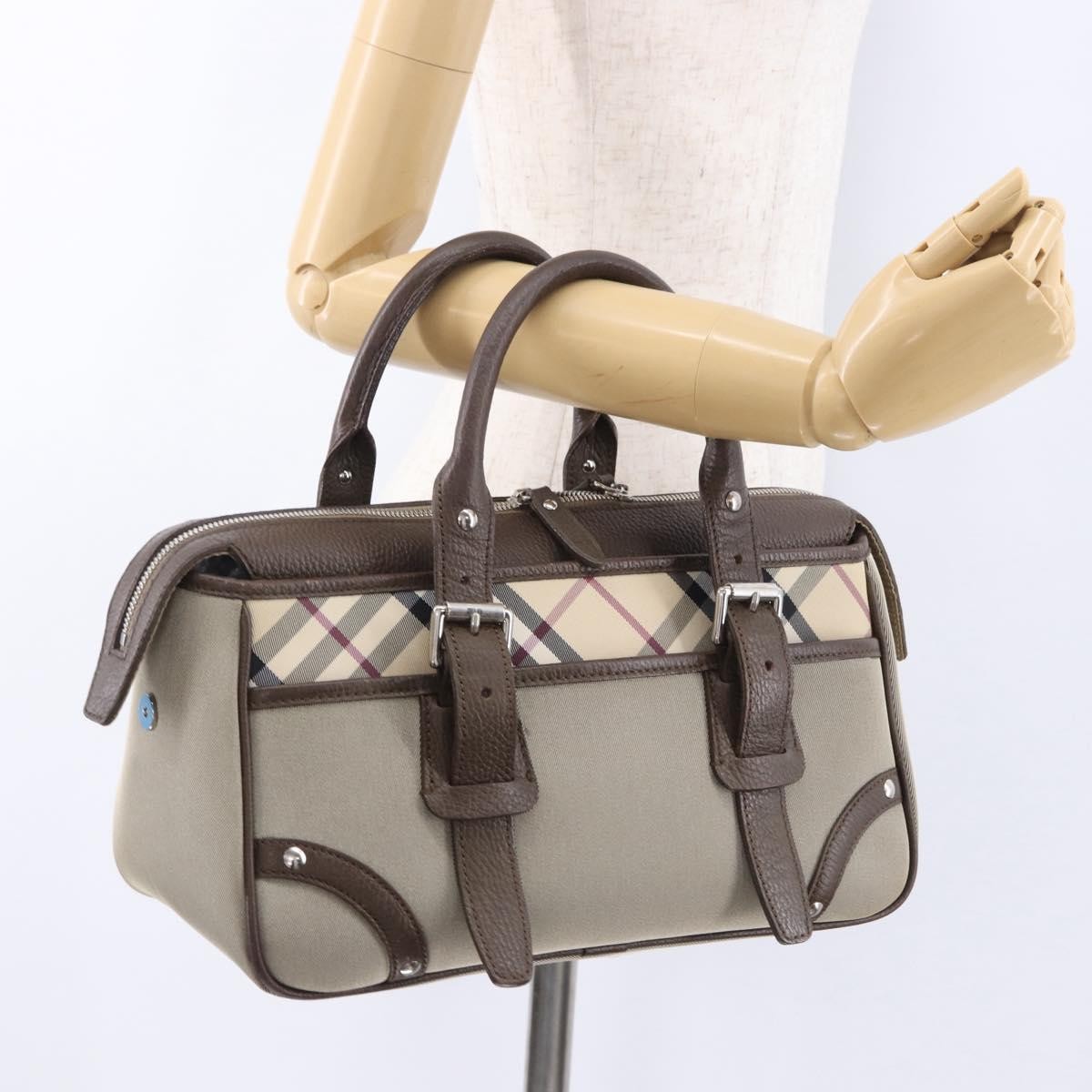 Burberry Nova Check Canvas, Brown, Canvas, Handbag
