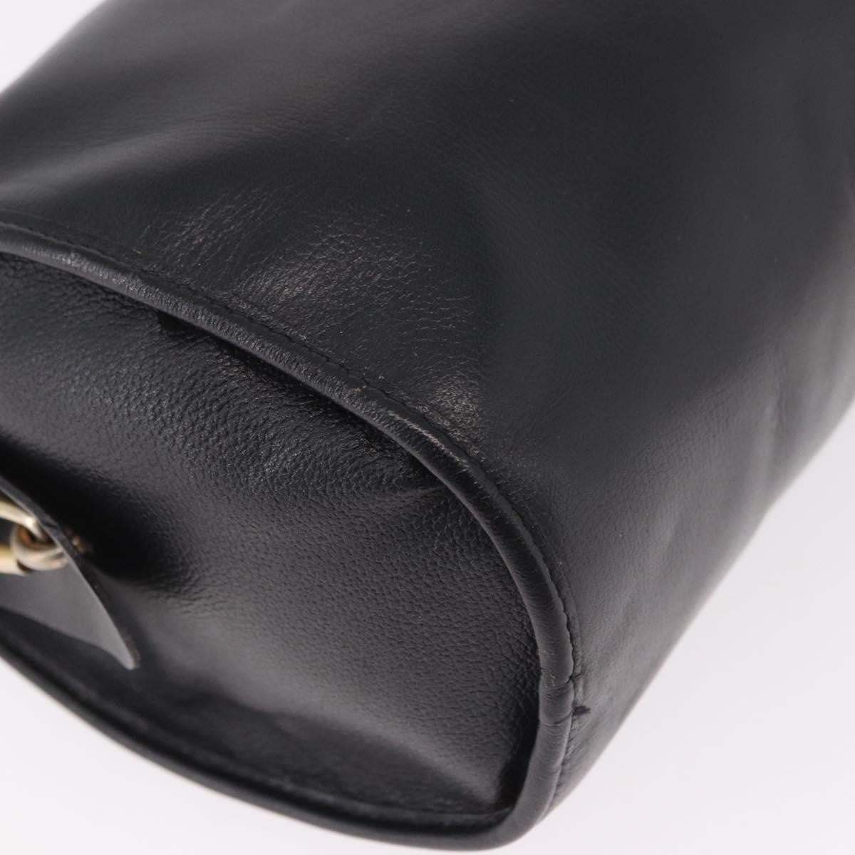 Christian Dior Shoulder Leather, Black, Leather, Shoulder Bag