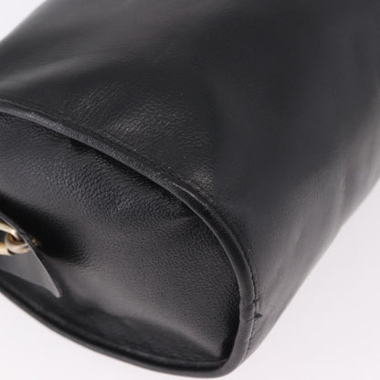 Christian Dior Shoulder Leather, Black, Leather, Shoulder Bag