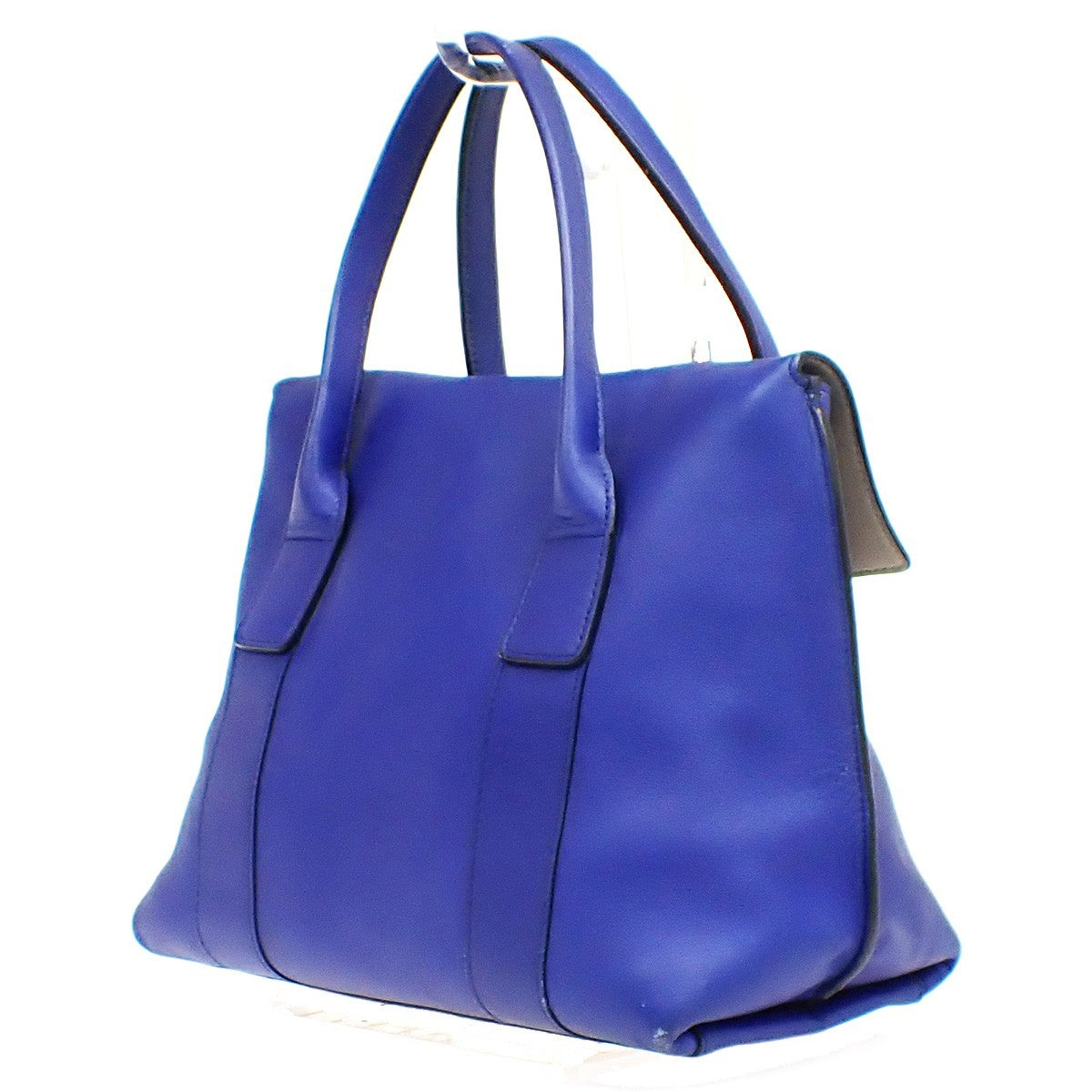 Salvatore Ferragamo Sookie Satchel Leather, Blue, Leather, Handbag
