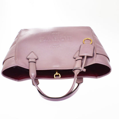 Loewe Heritage Leather, Purple, Leather, Tote Bag