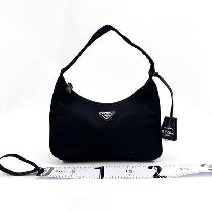 Prada Re-Edition Velvet, Black, Nylon, Shoulder Bag