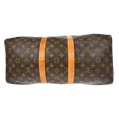 Louis Vuitton Keepall Monogram, Brown, Canvas, Travel Bag
