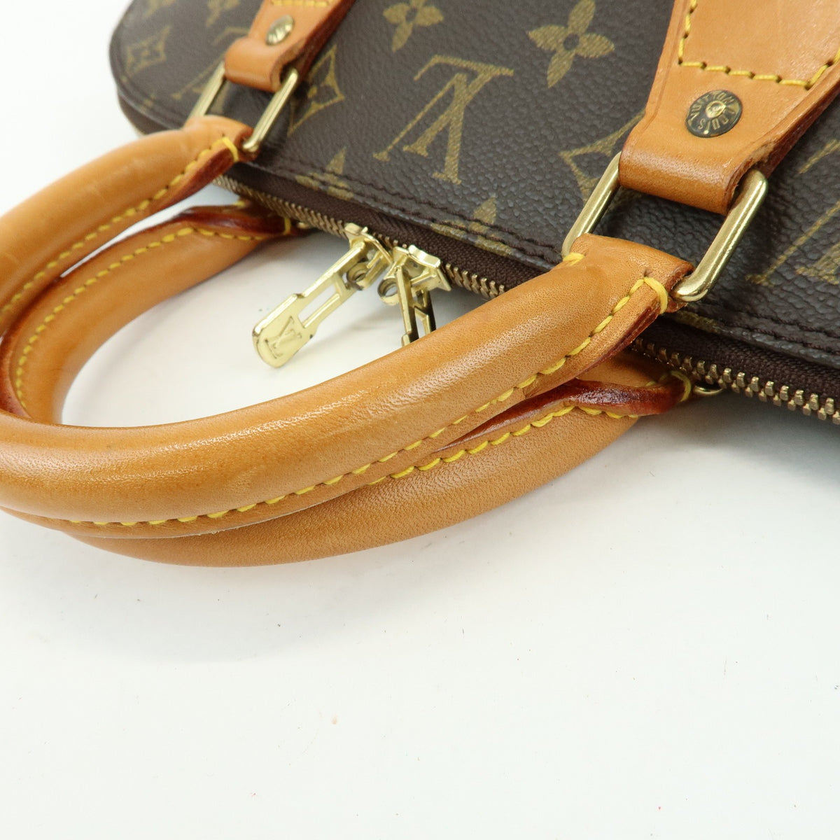 Louis Vuitton Alma Monogram Canvas, Brown, Canvas, Handbag