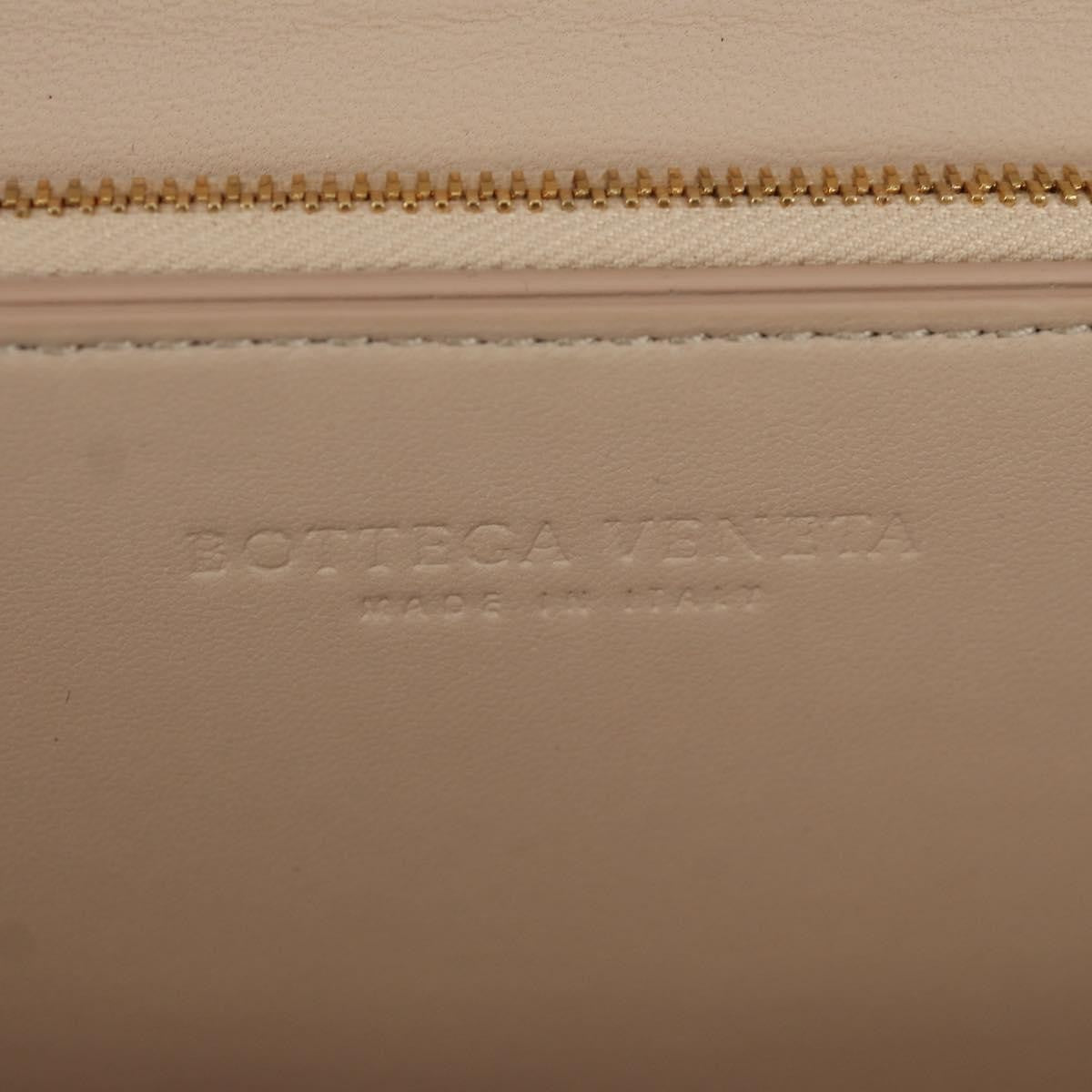 Bottega Veneta BV Classic Textured Calfskin, Beige, Leather, Handbag