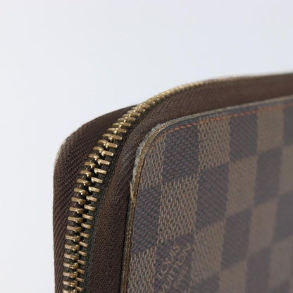 Louis Vuitton Zippy Organizer Damier, Brown, Canvas, Wallet