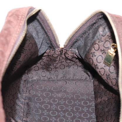 Celine C Macadam Suede and Leather, Brown, Suede, Handbag