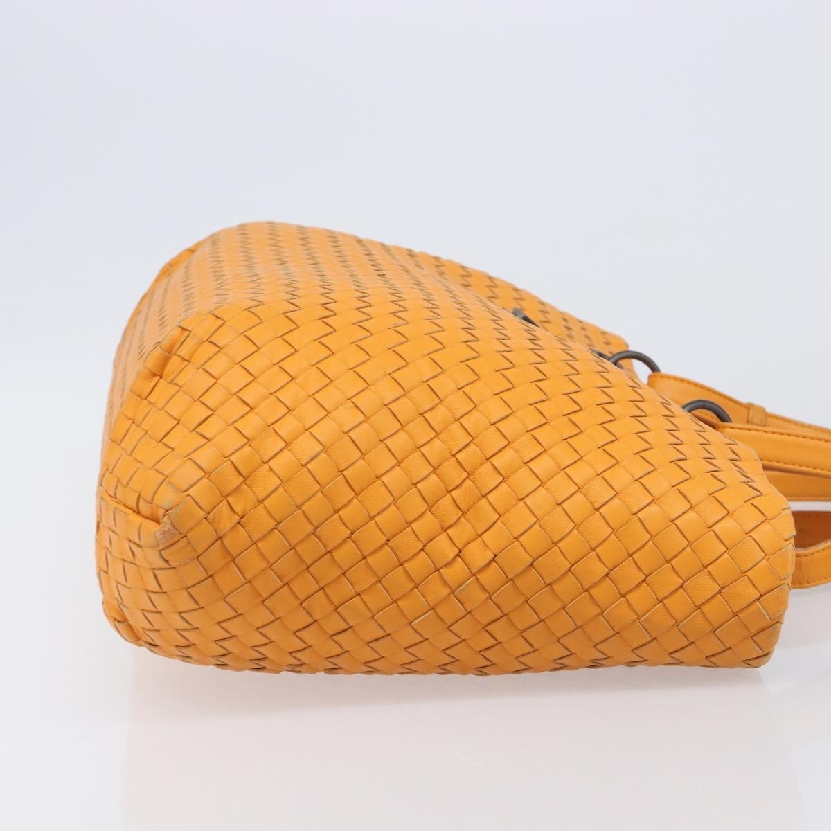 Bottega Veneta Capri Intrecciato Nappa, Orange, Leather, Tote Bag