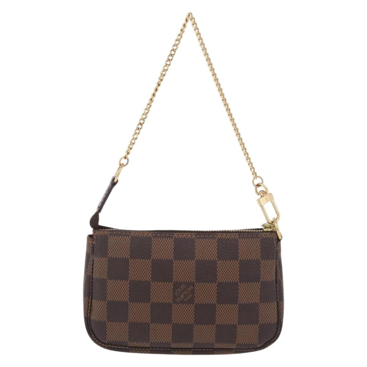 Louis Vuitton Pochette Accessoires Damier, Brown, Canvas, Clutch