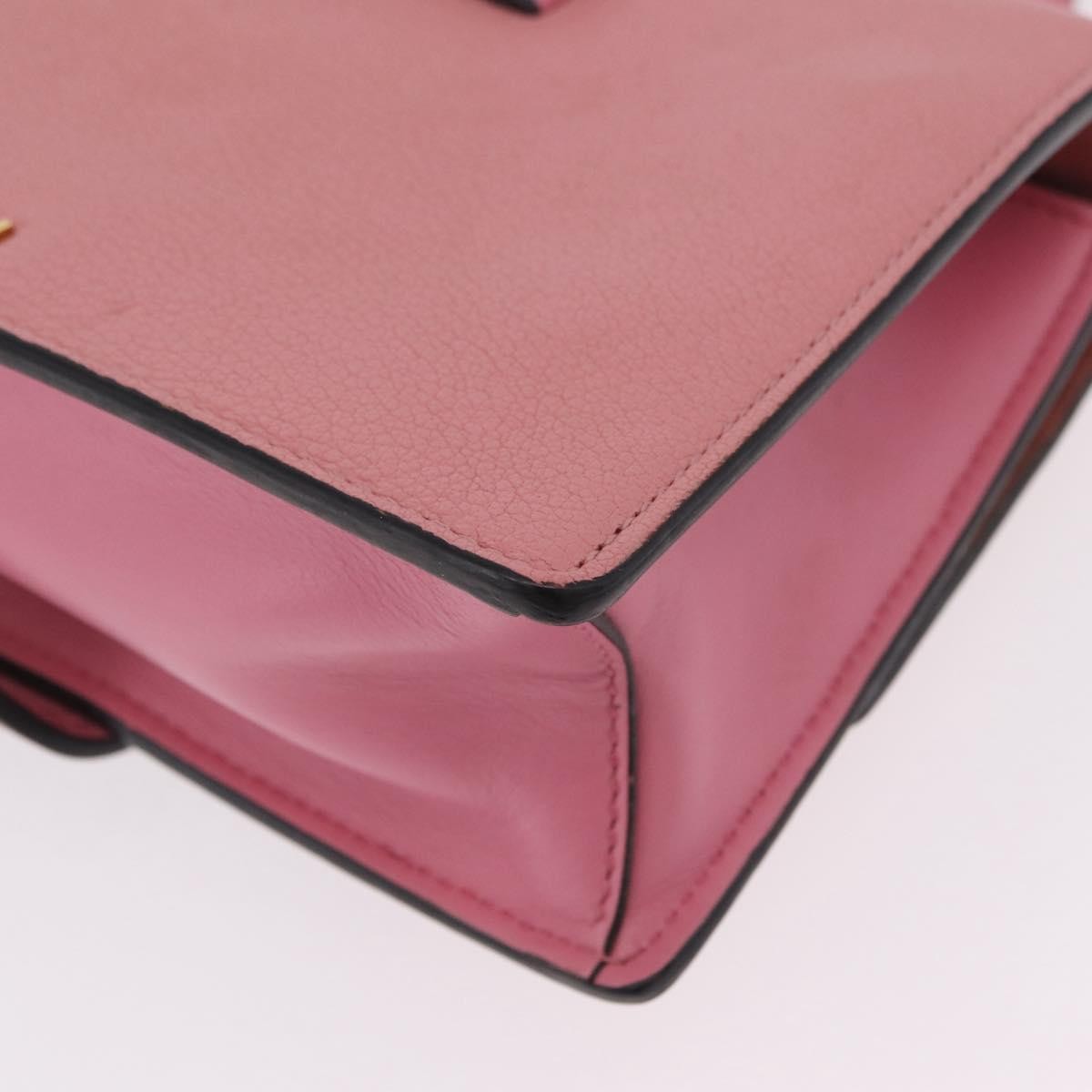 Miu Miu Madras Crystal Buckle Leather, Pink, Leather, Shoulder Bag